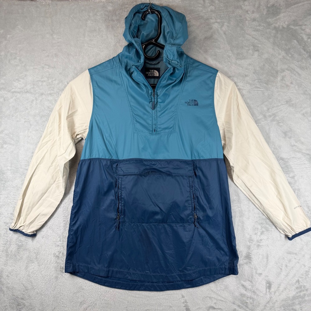 The North Face WindWall Anorak Jacket Womens S Blue Colorblock Packable No Strap